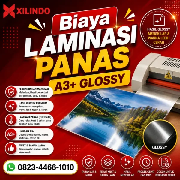 Biaya Laminasi Panas A3+ Glossy
