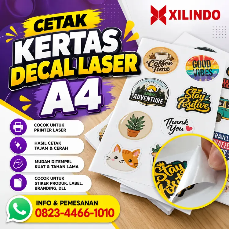 Cetak Kertas Decal Laser A4 Cetak Kertas Decal Laser A4 - Gambar 1