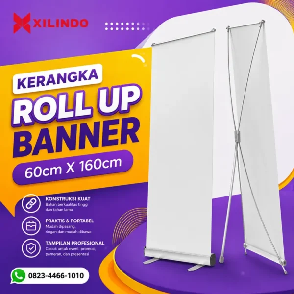 Kerangka Roll Up Banner 60cm X 160cm