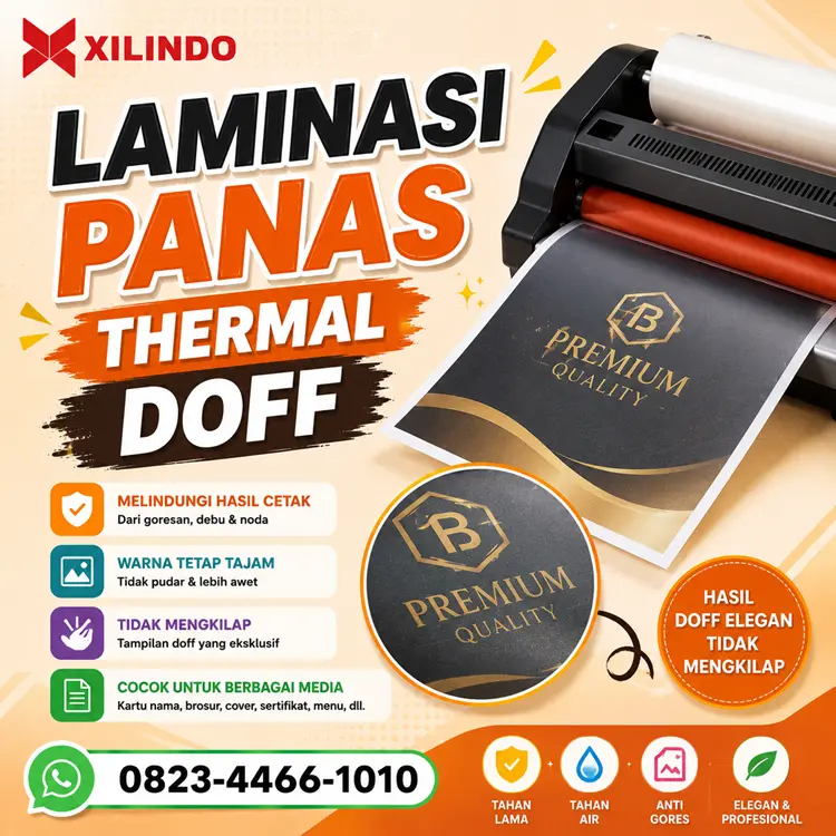 Laminasi Panas Thermal Doff Laminasi Panas Thermal Doff - Gambar 1