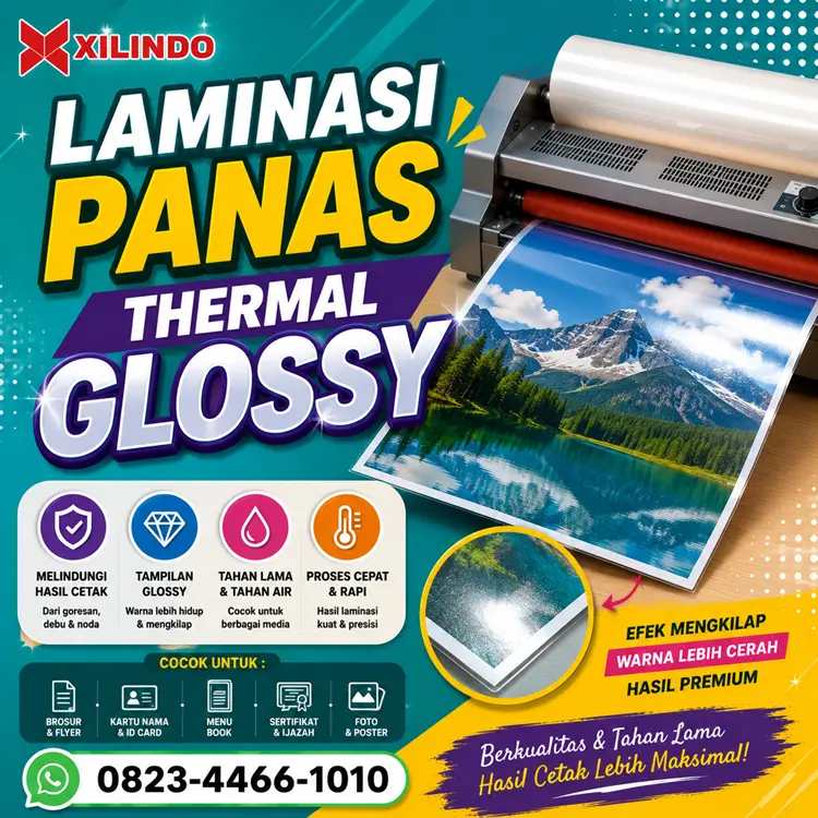 Laminasi Panas Thermal Glossy Laminasi Panas Thermal Glossy - Gambar 1