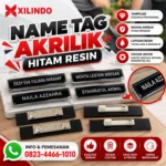 Name Tag Akrilik Hitam Resin